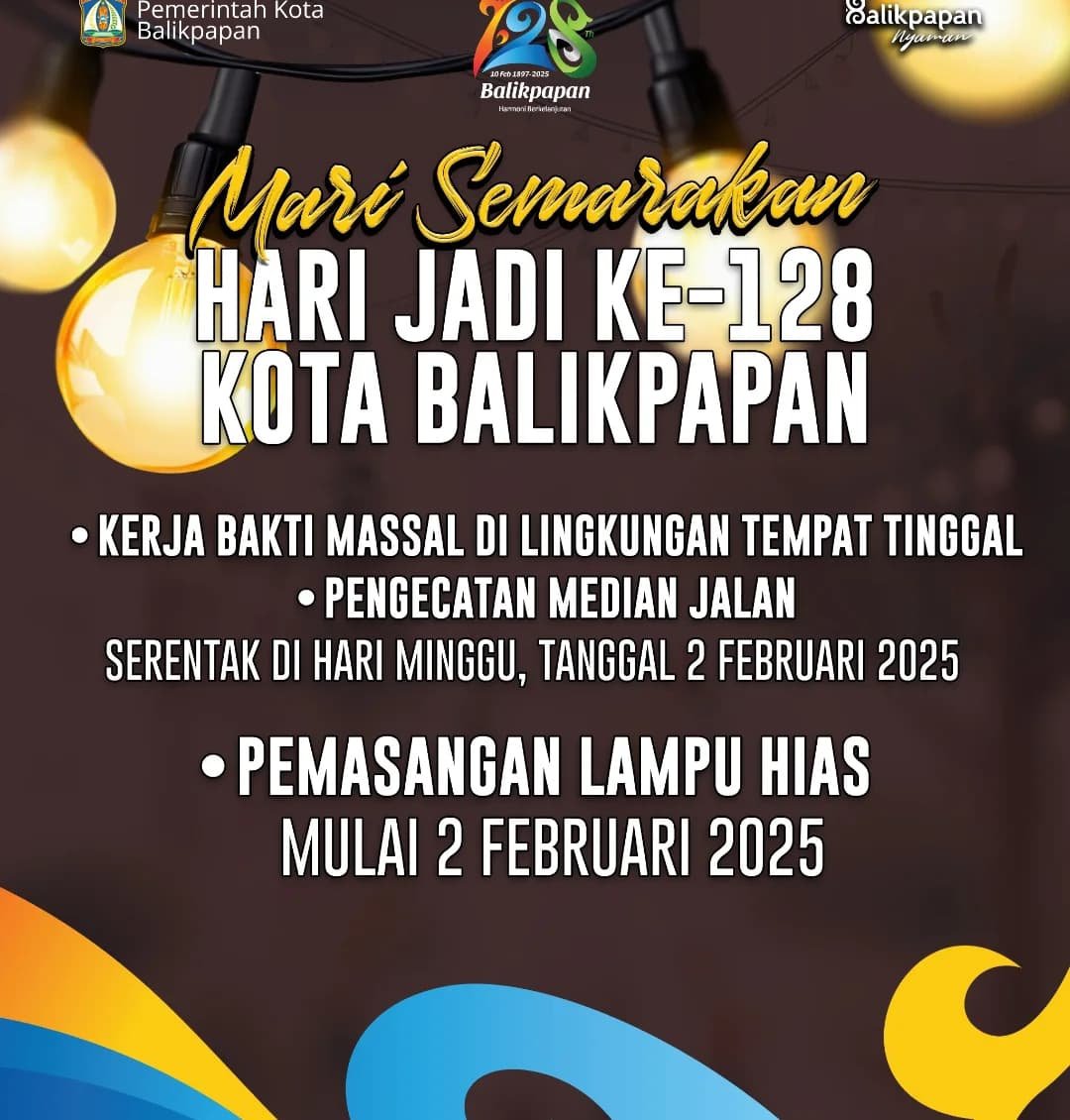 Kerja Bakti Massal Sambut HUT Balikpapan ke-128 Bakal Libatkan Masyarakat