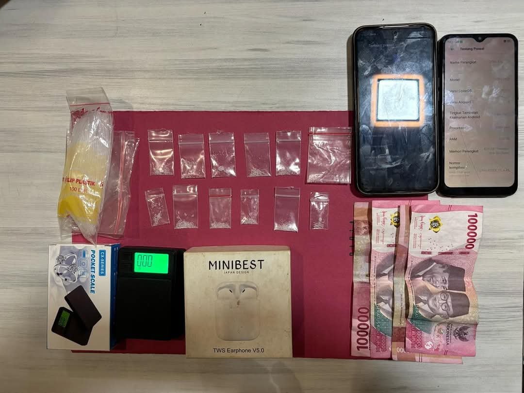 Bongkar Jaringan Sabu di Samarinda, Enam Poket Sabu Disita Polsek Kawasan Pelabuhan   