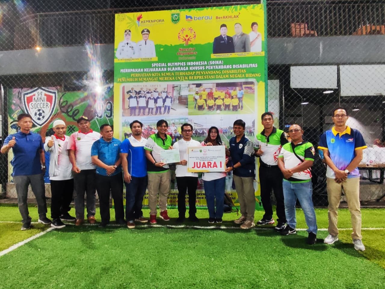 Invitasi Futsal Unified SOIna se-Kalimantan ke-3 Tahun 2025 Berlangsung Sukses di Berau