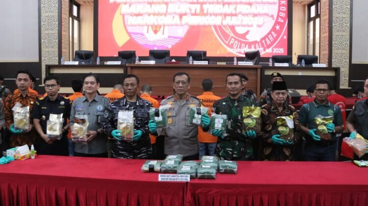 Polda Kaltara Ungkap 4 Kasus Narkoba Selama Periode Juli 2025, Kapolda Kaltara : 21.3 Kg Sabu telah berhasil kita amankan