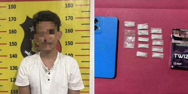 Pria 26 Tahun Diringkus Polisi di Samboja, Kedapatan Bawa 12 Paket Sabu