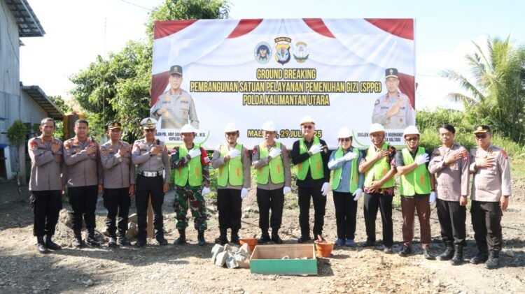 Kapolda Kaltara Laksanakan Groundbreaking Pembangunan Gedung SPPG di Kabupaten Malinau