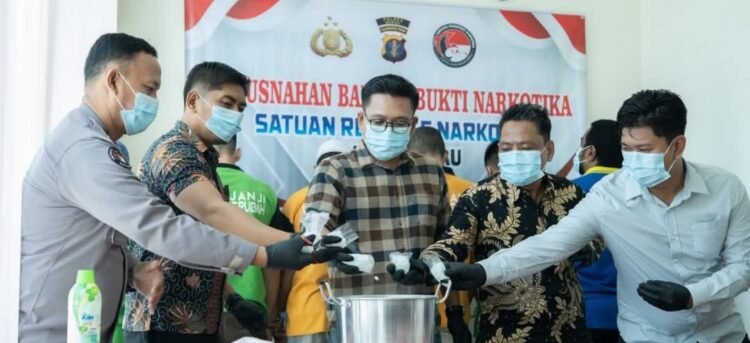 Polres Berau Musnahkan 851 Gram Sabu, Ungkap 7 Kasus Selama Tiga Bulan