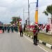 Polresta Bulungan Amankan Kegiatan Launching Pembagian Bendera Merah Putih di Tugu Cinta Damai