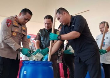 Polda Kaltara Gagalkan Peredaran Sabu Senilai Rp7,8 Miliar, 12 Kilogram Dimusnahkan
