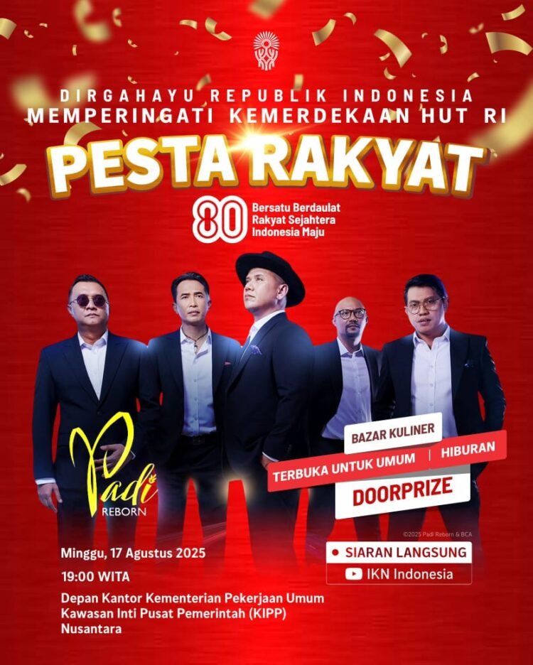 Penanaman Pohon, Gelar UMKM, Orkestra, Pesta Rakyat, Warnai HUT ke-80 RI di IKN