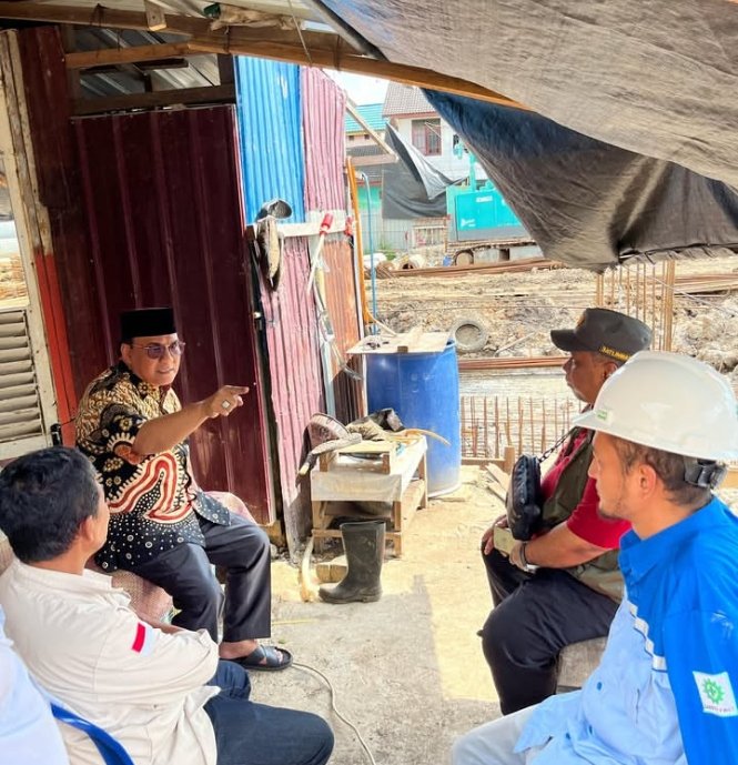 Wakil Wali Kota Bagus Susetyo Pastikan Pembangunan SMK 7 Balikpapan Barat Berjalan Sesuai Jadwal