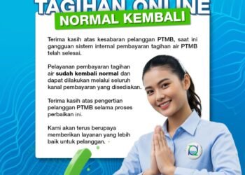 Sistem Pembayaran Tagihan Air PTMB Kembali Normal
