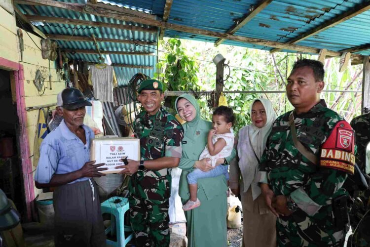 HUT ke-80 TNI: Kodim 0907/Tarakan Gelar Bakti Sosial dan Anjangsana ke Warga   