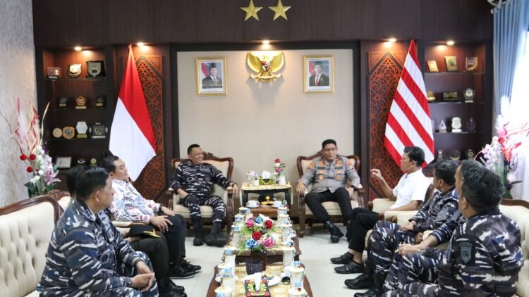 Kapolda Kaltara Kunjungi Komando Daerah Angkatan Laut (Kodaeral) XIII Tarakan