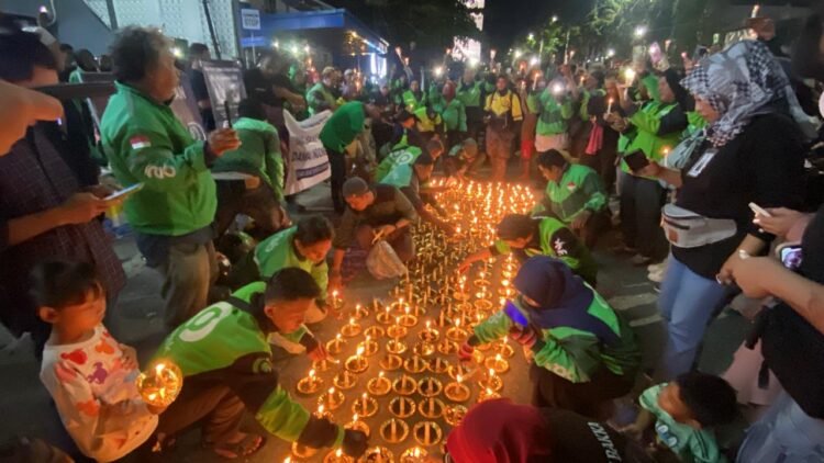 Rahmad Mas’ud Turut Doa dan Penggalangan Dana Bersama Driver Ojol untuk Affan Kurniawan