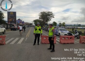 Satlantas Polresta Bulungan Pastikan Kelancaran CFD Tebu Kayan