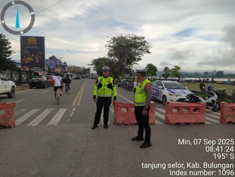 Satlantas Polresta Bulungan Pastikan Kelancaran CFD Tebu Kayan