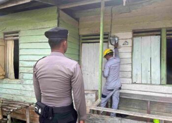 Polresta Bulungan Dampingi PLN Laksanakan P2TL di Tanjung Selor