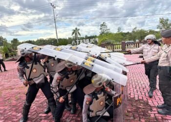 Latihan Dalmas Tingkatkan Kemampuan Personel Samapta Polresta Bulungan   