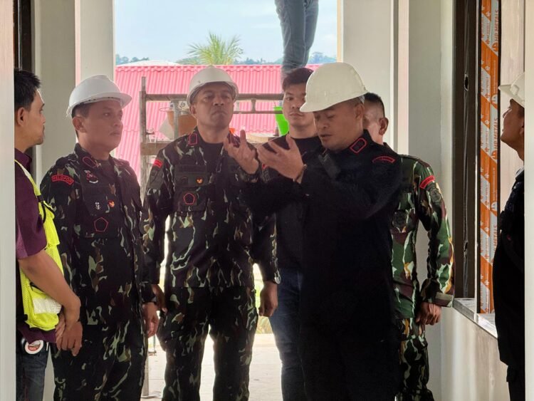 Wadansat Brimob Kaltim Tinjau Progres Pembangunan Gedung Baru Batalyon B Pelopor