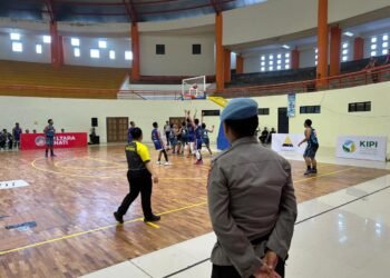 Polresta Bulungan Amankan Turnamen Basketball Piala Gubernur Kaltara Tingkat Pelajar