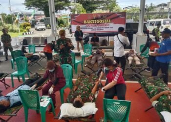 Semarak HUT TNI ke-80, Kodam VI/Mulawarman Gelar Donor Darah dan Bakti Sosial   