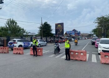 CFD Tebu Kayan, Polresta Bulungan Pastikan Lalu Lintas Lancar dan Kondusif
