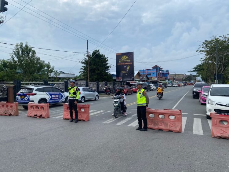 CFD Tebu Kayan, Polresta Bulungan Pastikan Lalu Lintas Lancar dan Kondusif
