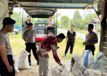 Polisi Hadir di Tengah Petani, Panen Jagung Desa Karang Agung Hasilkan 163 Kg