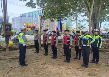 Polresta Bulungan Lakukan Pengamanan Pembukaan Porkab II di Lapangan Agathis
