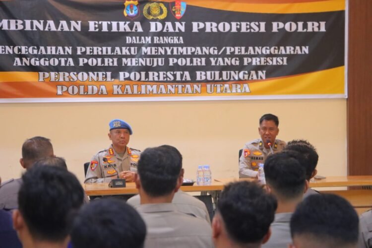 Bid Propam Polda Kaltara Beri Pembinaan Etika Profesi di Polresta Bulungan