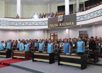 Wakapolda Kaltara Pimpin Acara Pengambilan Sumpah dan Penandatanganan Pakta Integritas Seleksi Penerimaan Bintara Brimob Polri T.A 2026