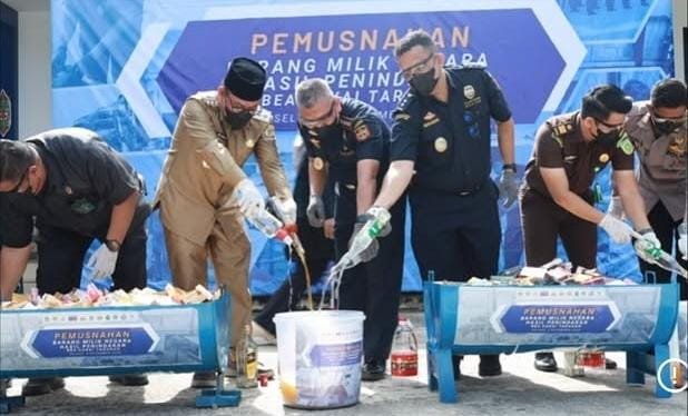 Barang Ilegal Dimusnahkan, Bea Cukai Utamakan Sanksi Administratif