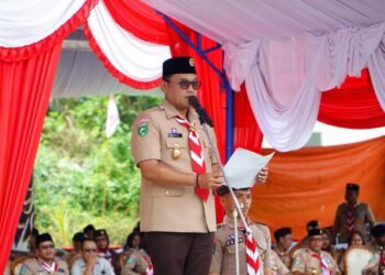 Wagub Kaltim Paparkan Program Gratispol dan UKT Gratis saat Pembukaan Kemah Pramuka di Berau   