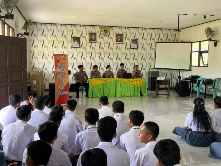 Polresta Bulungan Sosialisasikan Penerimaan Anggota Polri 2026 ke Siswa SMA N 01 Tanjung Palas Utara