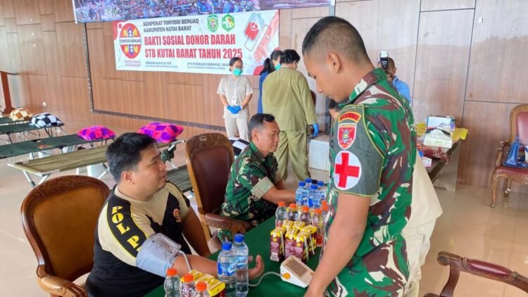Sambut Hari Juang TNI AD, Prajurit Brigif TP 85/BTC Gelar Aksi Donor Darah