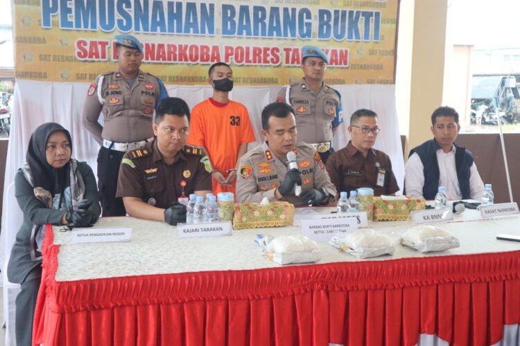 Polres Tarakan Hancurkan Ribuan Gram Sabu Hasil Ungkap Kasus Narkotika