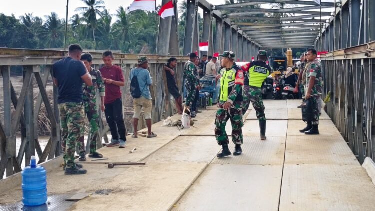 Jembatan Bailey Teupin Reudep Rampung 100 Persen, Akses Jalan Nasional Bireuen–Lhokseumawe Pulih