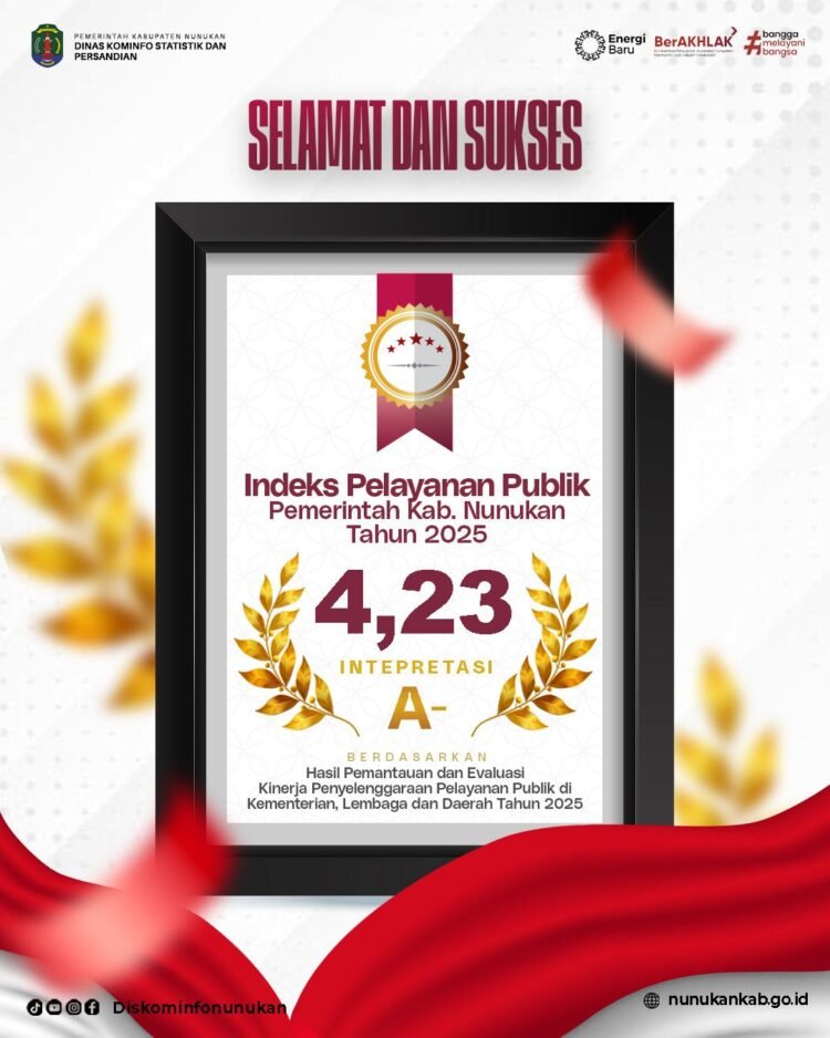 Kinerja Pelayanan Publik Nunukan Melonjak, Raih Nilai 4,32