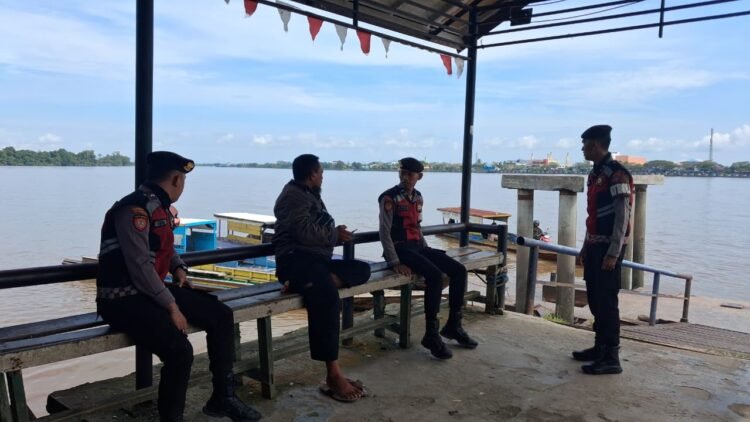 Patroli Humanis, Personel Ditsamapta Hadir di Area Penyeberangan Tanjung Palas