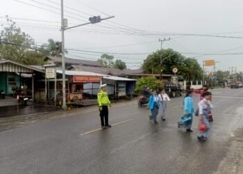 Sat Lantas Polresta Bulungan Laksanakan Strong Point Pagi