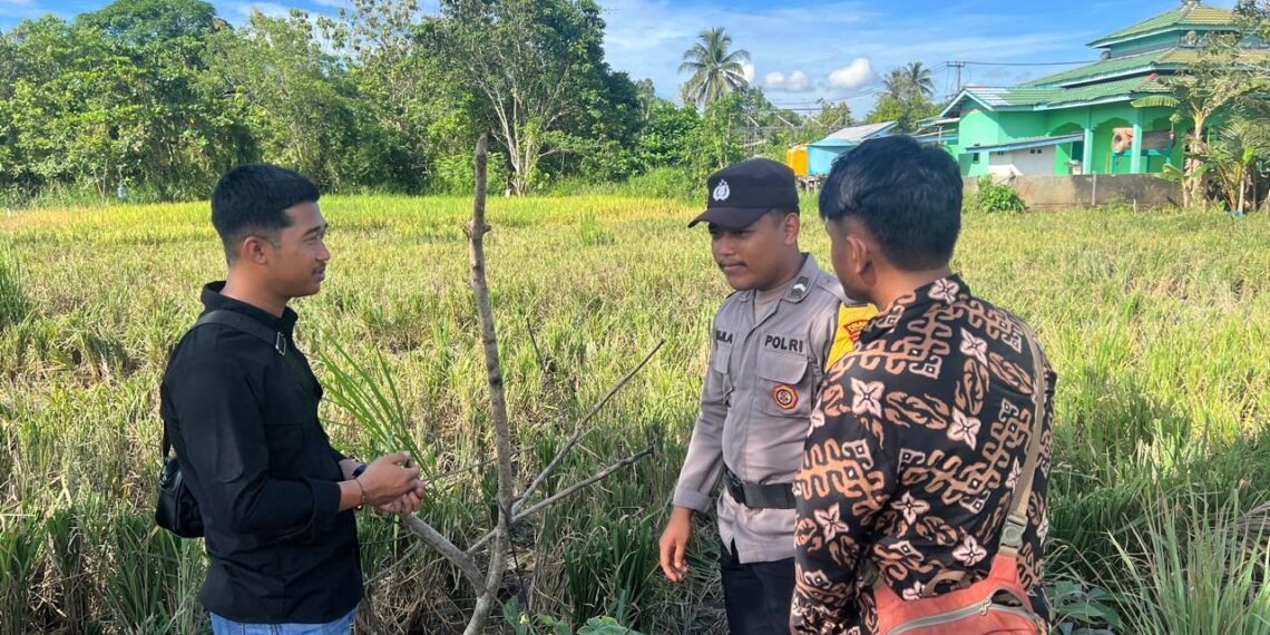 Bhabinkamtibmas Desa Antutan Dukung Ketahanan Pangan, Turun Langsung Dampingi Warga