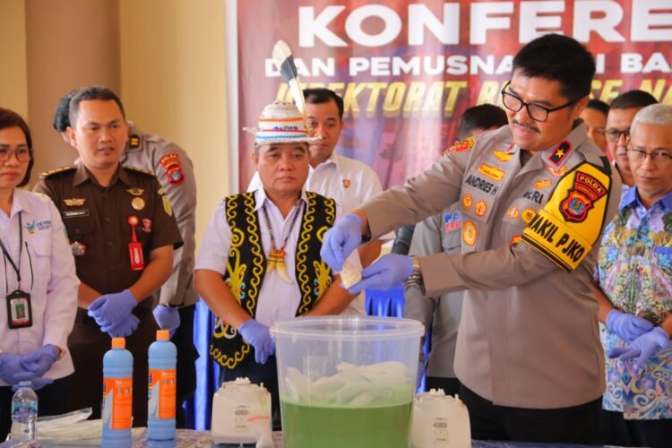 Wakapolda Kaltara Laksanakan Pemusnahan Barang Bukti Narkotika, Tegaskan Komitmen Polda Kaltara Berantas Narkoba