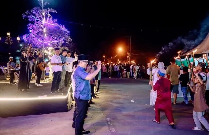 Ratusan Warga Tana Tidung Ikuti Pawai Obor Sambut Ramadan 1447 H