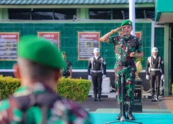 Pimpin Upacara 17-an, Dandim Danan Sampaikan Pesan Kasad