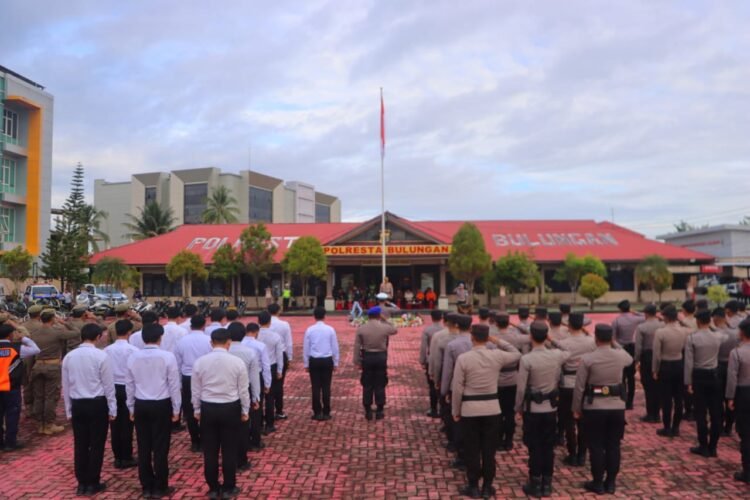 Polresta Bulungan Gelar Apel Gelar Pasukan Operasi Ketupat Kayan 2026 Jelang Idul Fitri