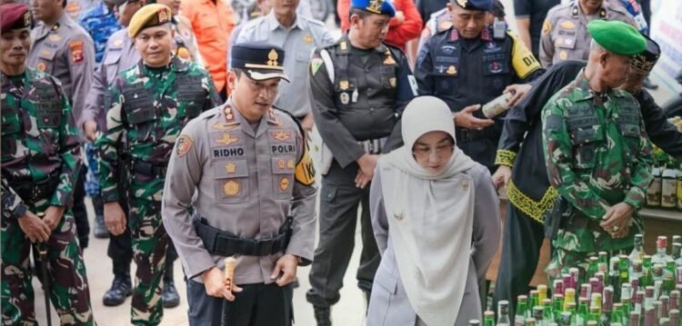 Operasi Pekat Mahakam 2026, Polres Berau Sita 1.587 Botol Miras