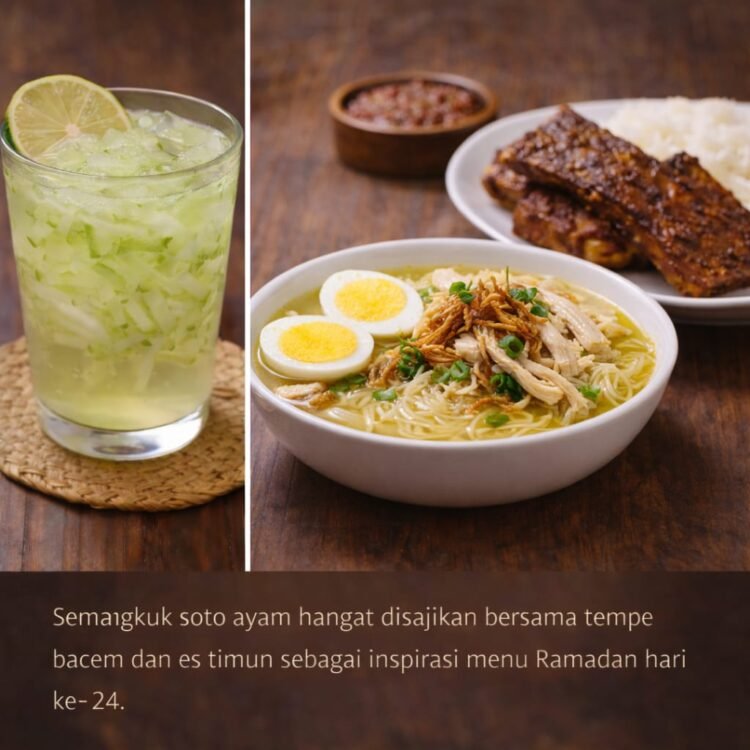 Inspirasi Menu Ramadan Hari Ini: Soto Ayam Hangat dan Tempe Bacem Gurih
