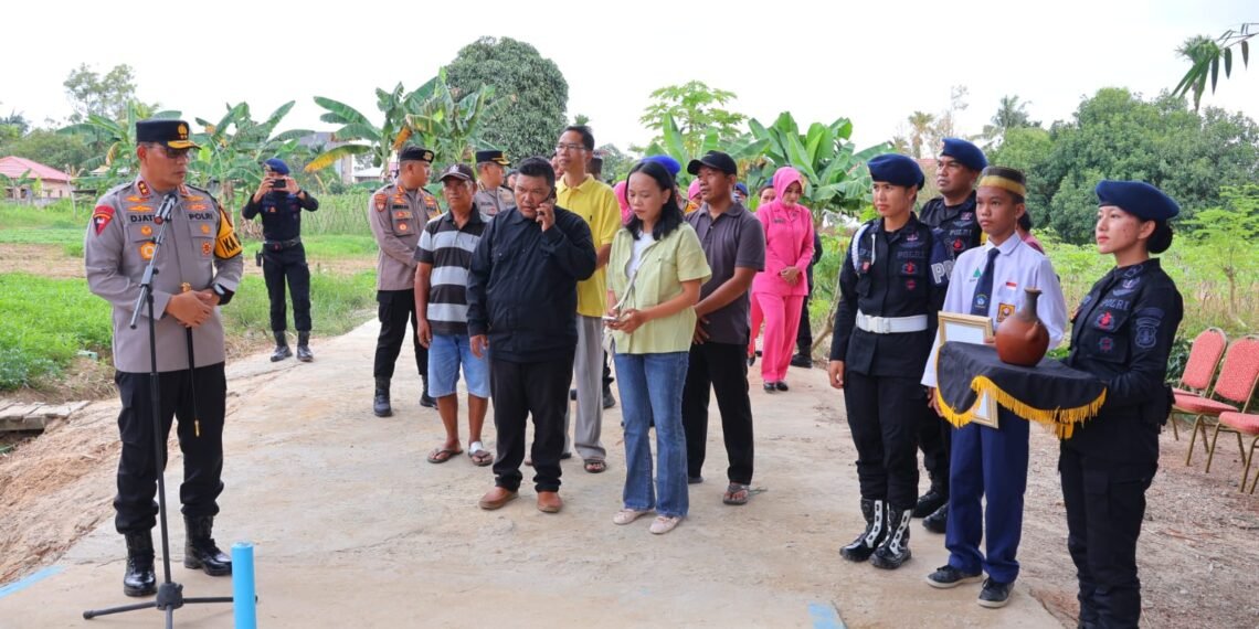 Kapolda Kaltara Wujudkan Jembatan Permanen bagi Pelajar Sungai Cahaya Baru Tarakan