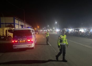 Patroli Blue Light Satlantas Polresta Bulungan, Warga Diingatkan Tertib Lalu Lintas dan Waspada Jelang Mudik