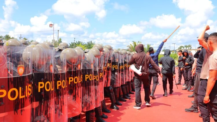 Personel Polda Kaltara Melaksanakan Latihan Praoperasi BKO Nusantara