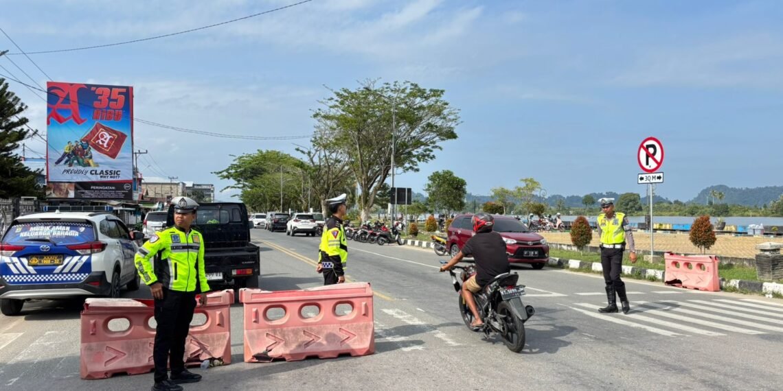 Sat Lantas Polresta Bulungan Amankan Car Free Day, Lalu Lintas Ramai Lancar