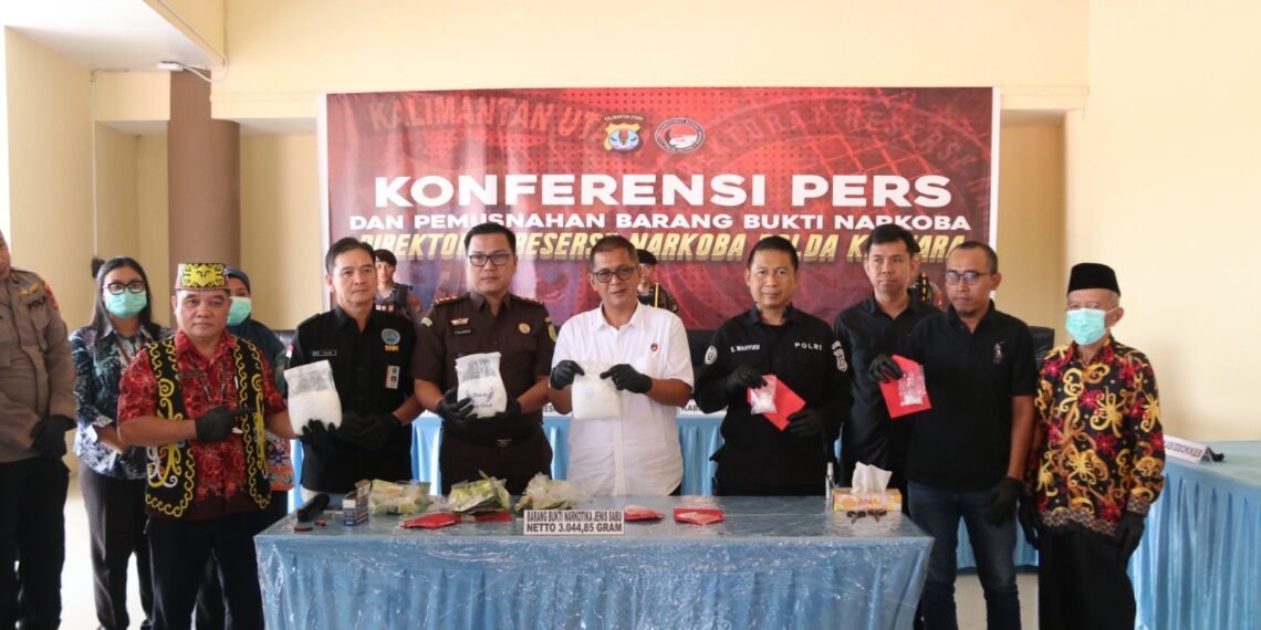 Polda Kaltara Gelar Konferensi Pers dan Pemusnahan Barang Bukti Narkoba Periode Februari s/d April TA. 2026