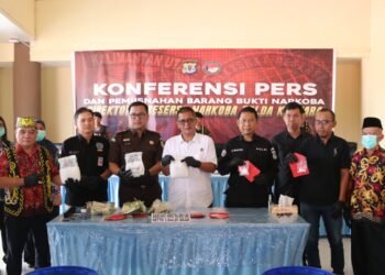 Polda Kaltara Gelar Konferensi Pers dan Pemusnahan Barang Bukti Narkoba Periode Februari s/d April TA. 2026